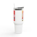 Red Semi Truck Travel Mug | 40oz Insulated Tumbler, Big Rig Truck Design