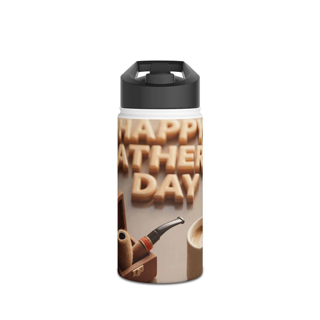 Happy Father Day Pipe and Coffee Stainless Steel Water Bottle
