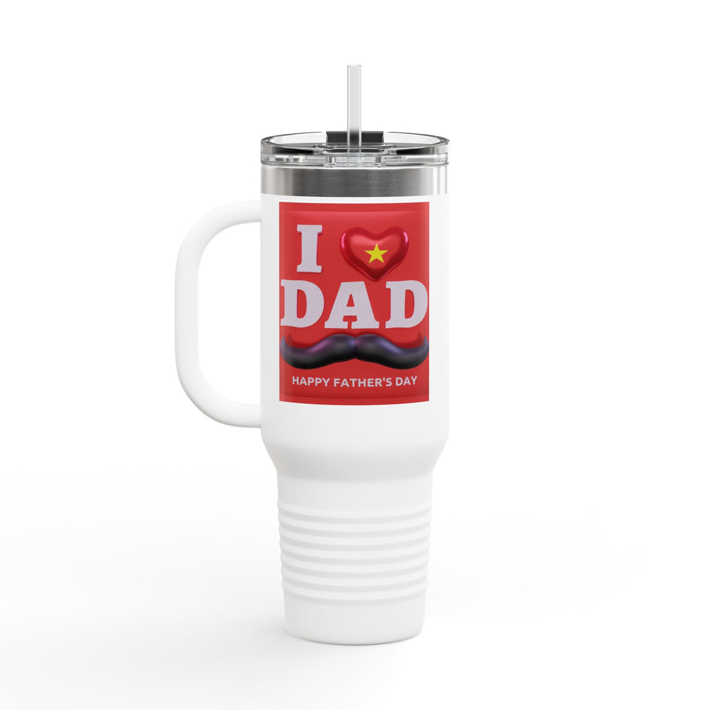 Red Semi Truck Travel Mug | 40oz Insulated Tumbler, Big Rig Truck Design