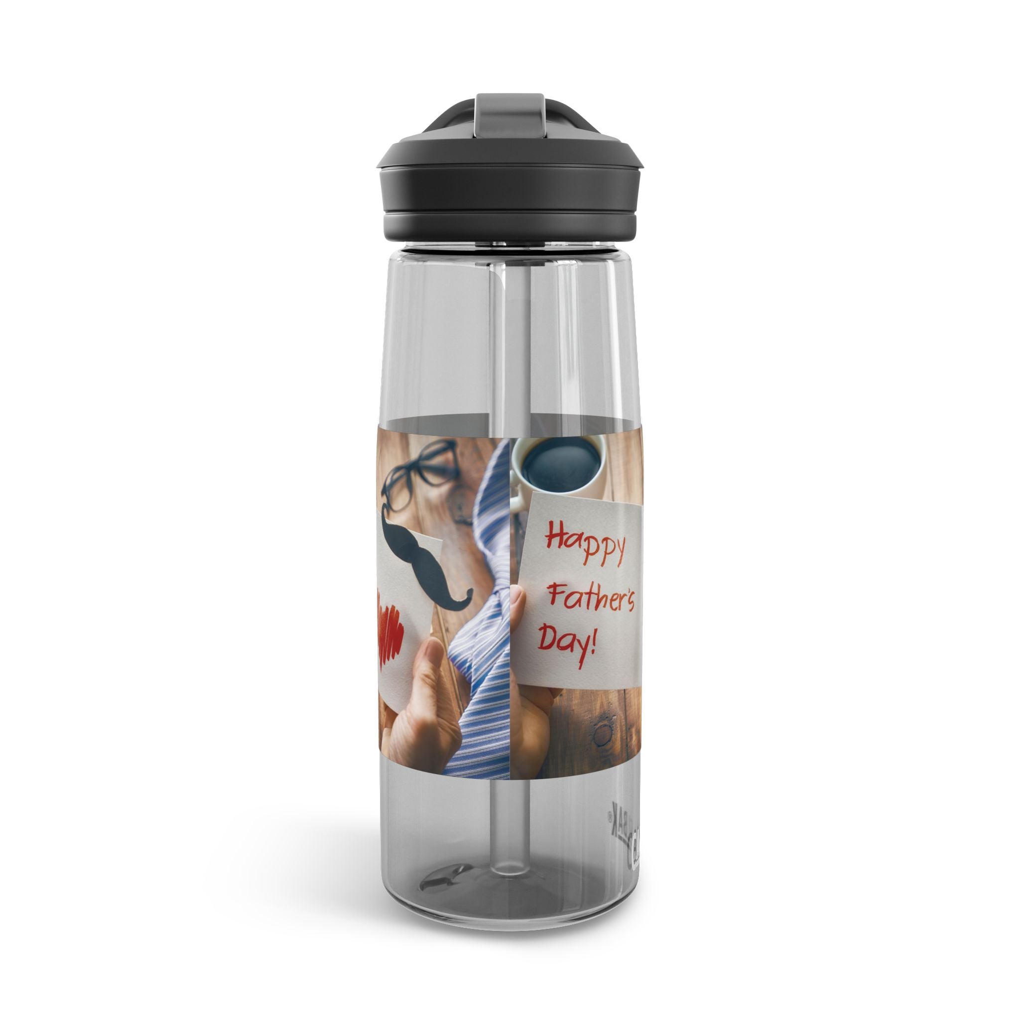 Father's Day Mustache Photo Collage Water Bottle | CamelBak Eddy