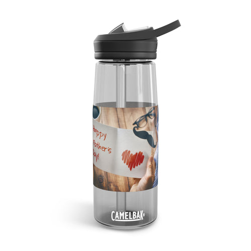 Father's Day Mustache Photo Collage Water Bottle | CamelBak Eddy