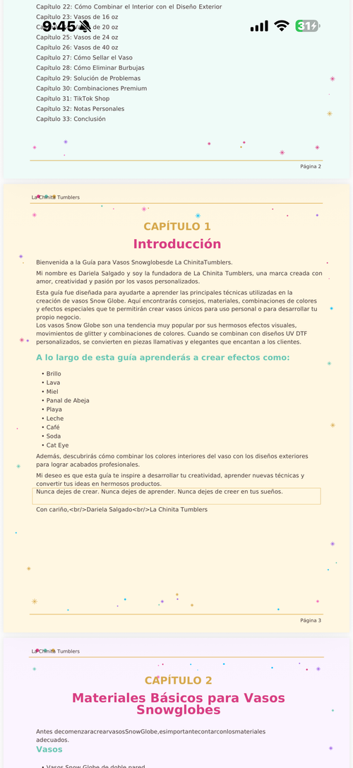 Guía para Vasos Snow Globe PDF | Tutorial Completo | Negocio de Vasos Personalizados | Manual Digital para Emprendedores.