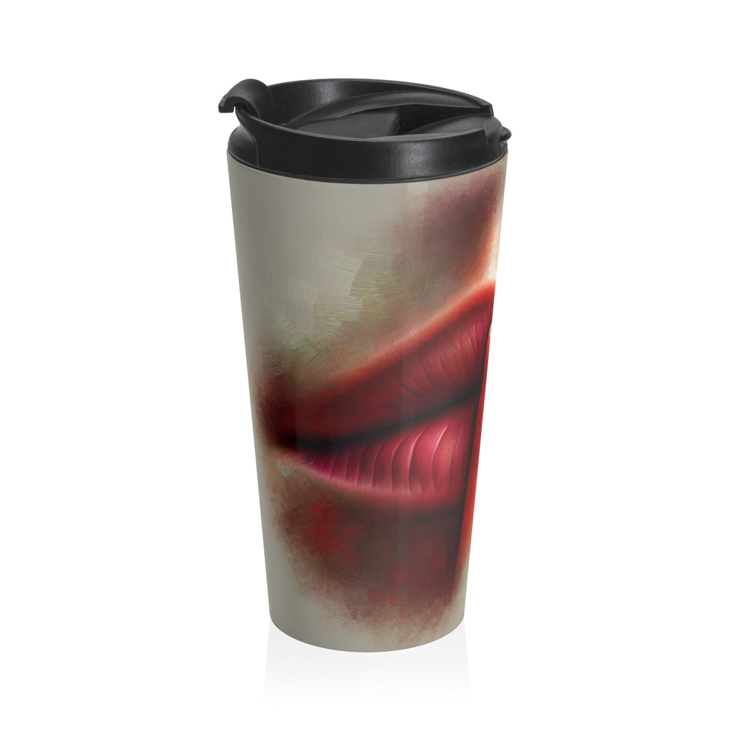 Shh Lip Shushing Finger Stainless Steel Travel Mug | Silent Sips