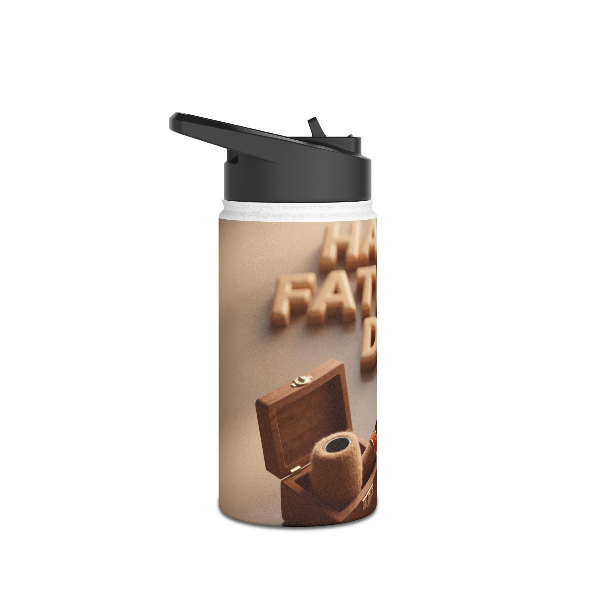 Happy Father Day Pipe and Coffee Stainless Steel Water Bottle